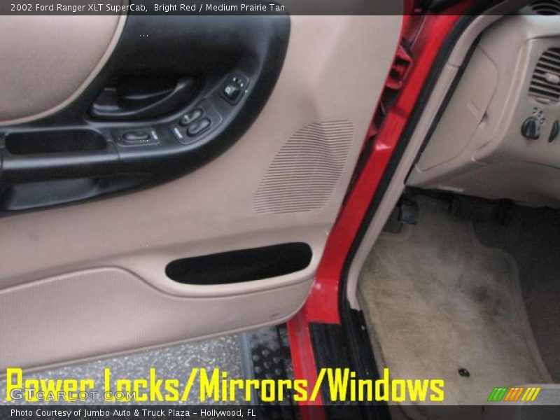 Bright Red / Medium Prairie Tan 2002 Ford Ranger XLT SuperCab