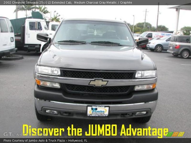 Medium Charcoal Gray Metallic / Graphite 2002 Chevrolet Silverado 2500 LS Extended Cab