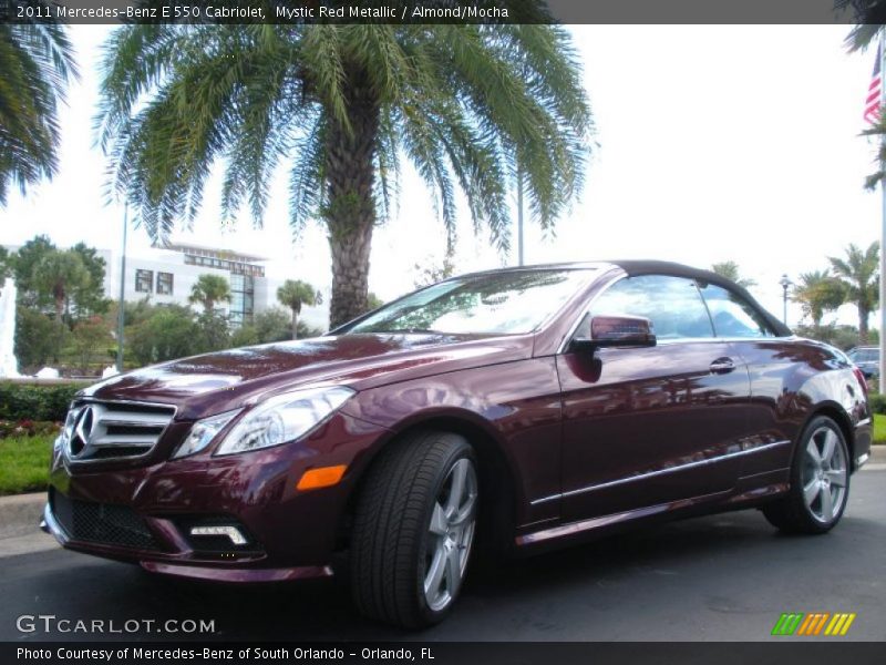Mystic Red Metallic / Almond/Mocha 2011 Mercedes-Benz E 550 Cabriolet