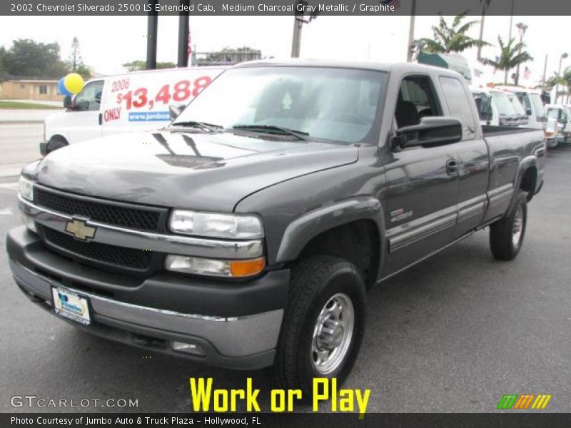Medium Charcoal Gray Metallic / Graphite 2002 Chevrolet Silverado 2500 LS Extended Cab