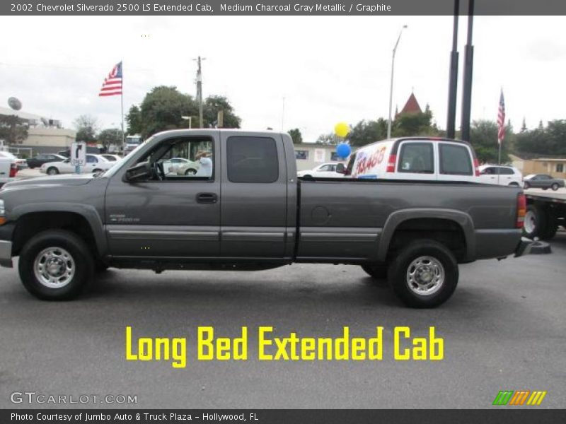 Medium Charcoal Gray Metallic / Graphite 2002 Chevrolet Silverado 2500 LS Extended Cab