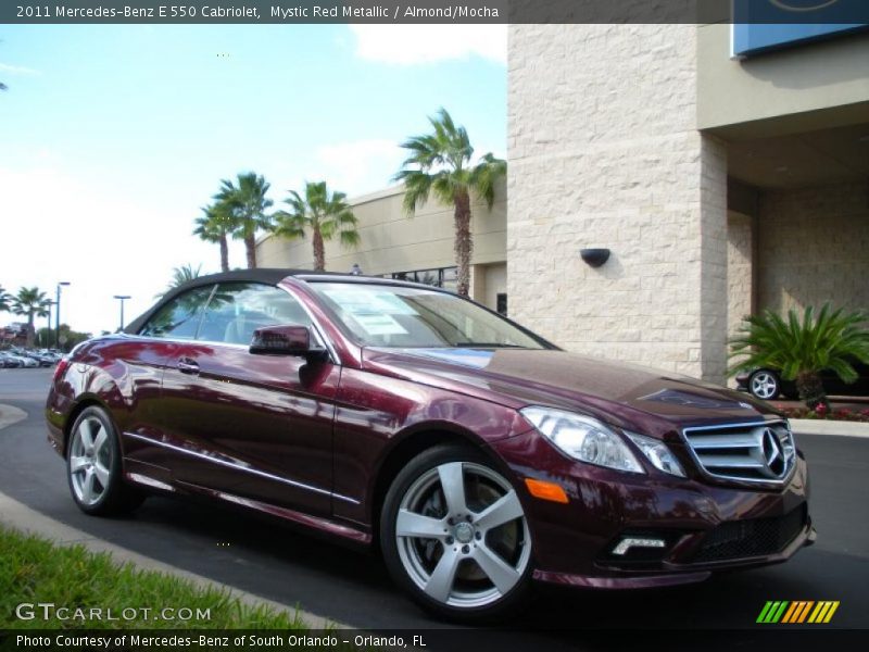 Mystic Red Metallic / Almond/Mocha 2011 Mercedes-Benz E 550 Cabriolet