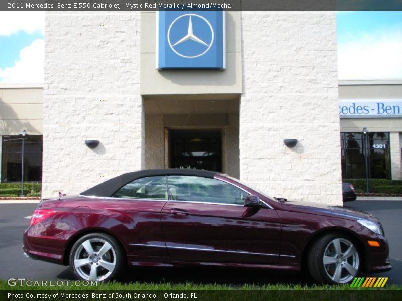 Mystic Red Metallic / Almond/Mocha 2011 Mercedes-Benz E 550 Cabriolet