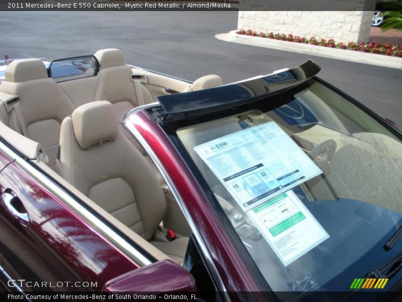 Mystic Red Metallic / Almond/Mocha 2011 Mercedes-Benz E 550 Cabriolet