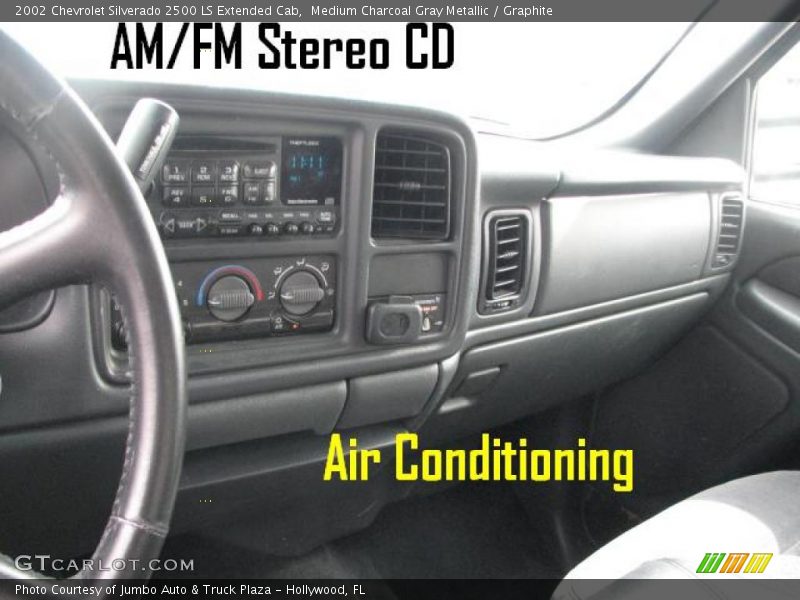 Medium Charcoal Gray Metallic / Graphite 2002 Chevrolet Silverado 2500 LS Extended Cab