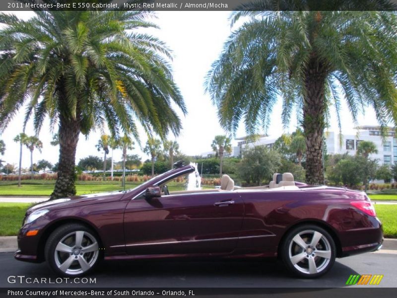 Mystic Red Metallic / Almond/Mocha 2011 Mercedes-Benz E 550 Cabriolet