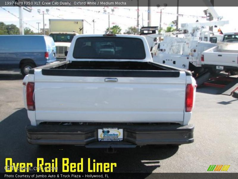 Oxford White / Medium Mocha 1997 Ford F350 XLT Crew Cab Dually