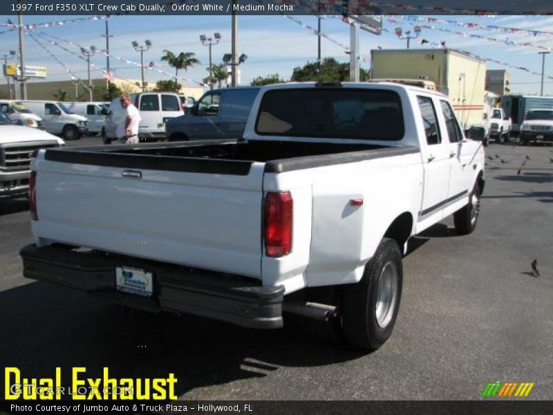 Oxford White / Medium Mocha 1997 Ford F350 XLT Crew Cab Dually