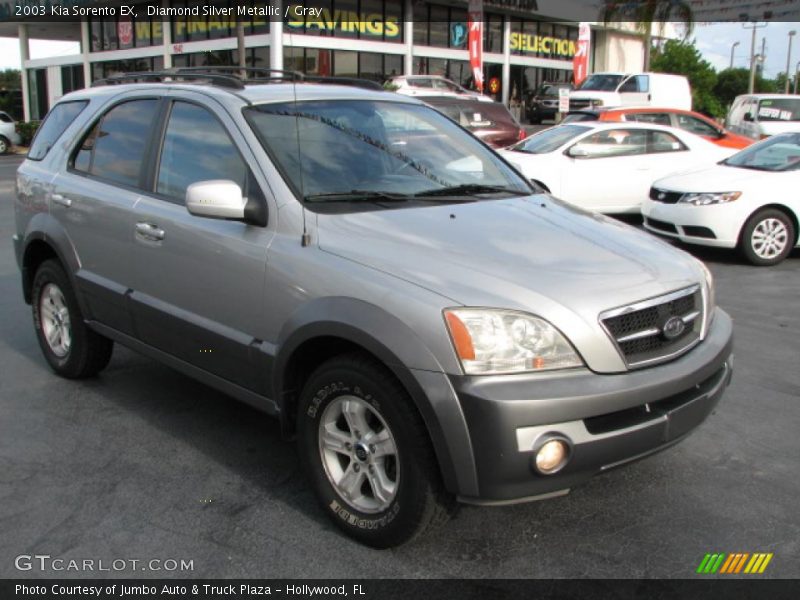 Diamond Silver Metallic / Gray 2003 Kia Sorento EX