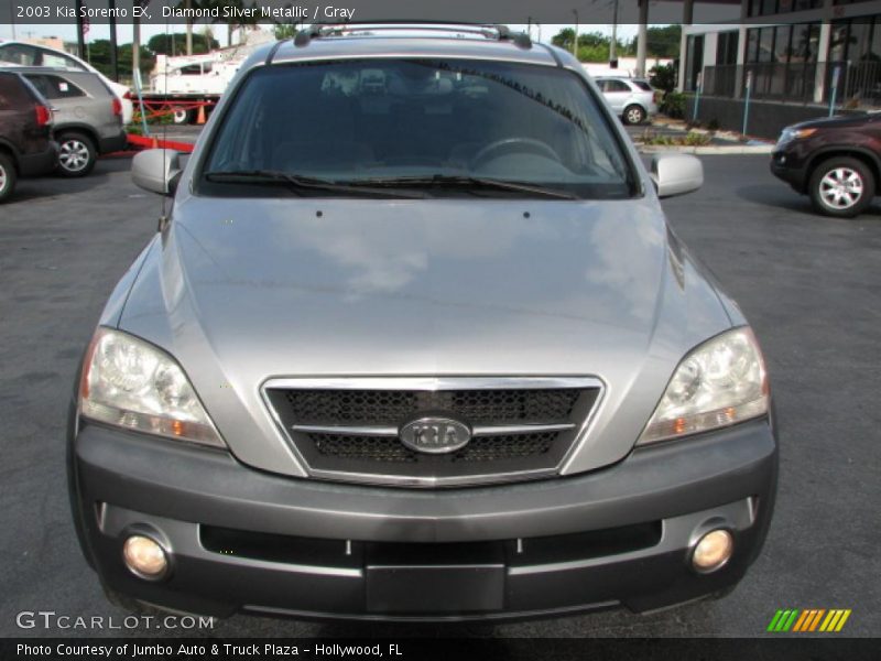 Diamond Silver Metallic / Gray 2003 Kia Sorento EX