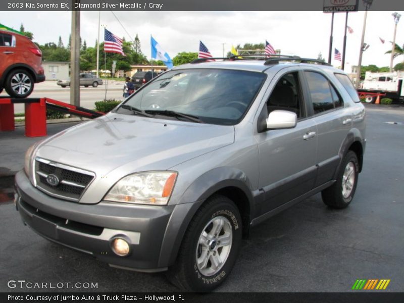 Diamond Silver Metallic / Gray 2003 Kia Sorento EX