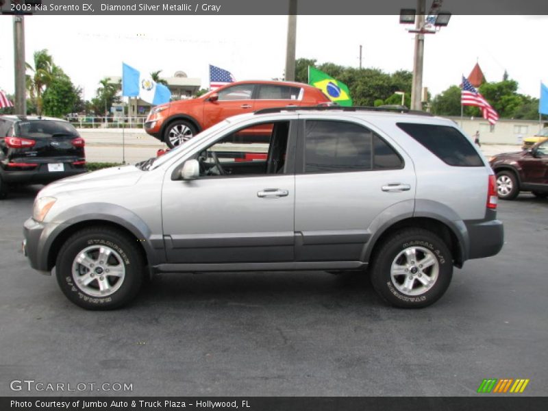 Diamond Silver Metallic / Gray 2003 Kia Sorento EX
