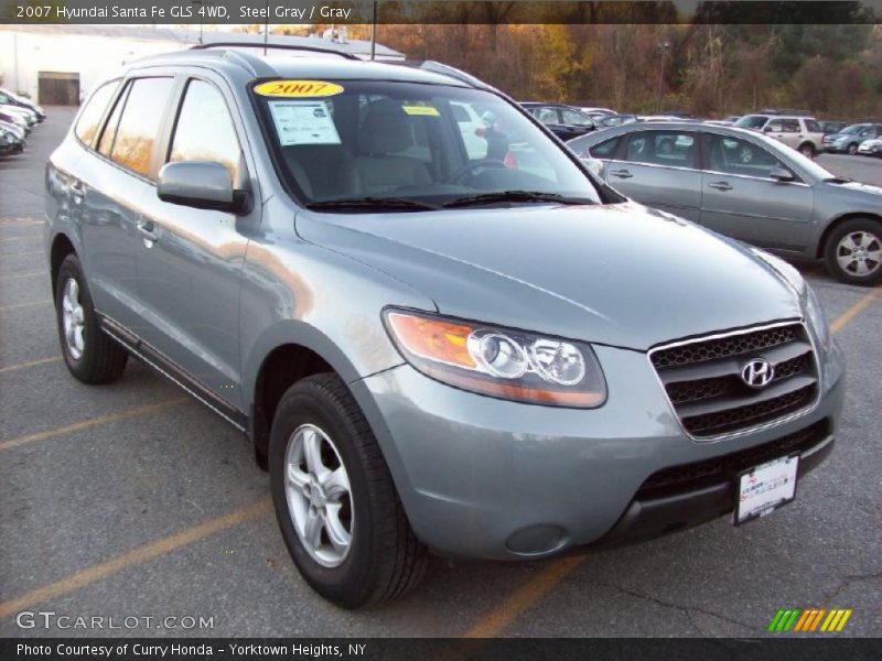 Steel Gray / Gray 2007 Hyundai Santa Fe GLS 4WD