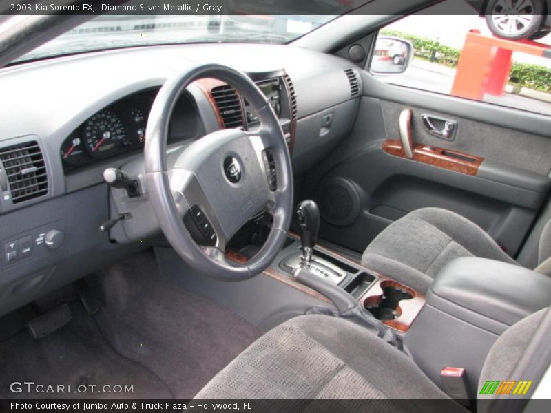 Diamond Silver Metallic / Gray 2003 Kia Sorento EX