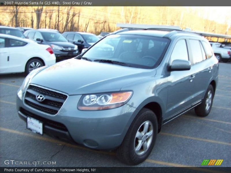 Steel Gray / Gray 2007 Hyundai Santa Fe GLS 4WD