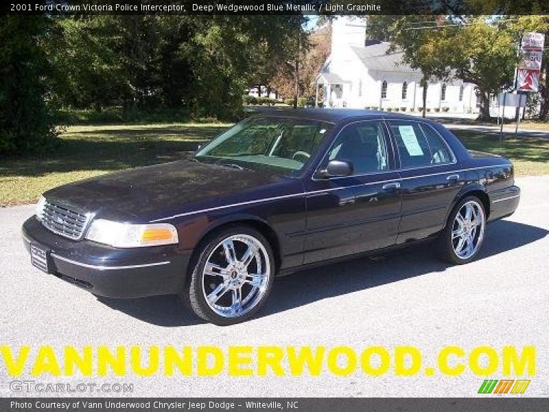 Deep Wedgewood Blue Metallic / Light Graphite 2001 Ford Crown Victoria Police Interceptor