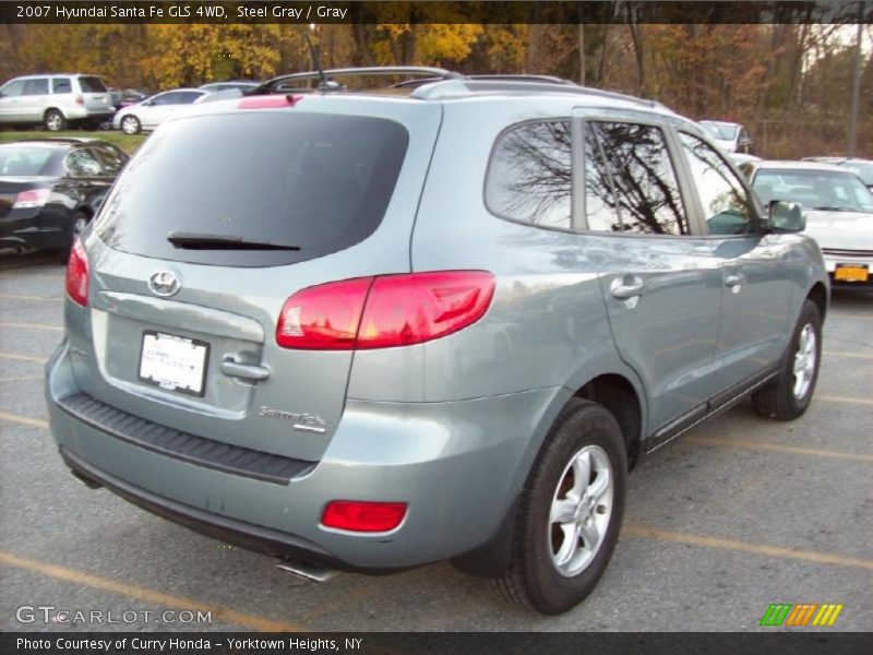 Steel Gray / Gray 2007 Hyundai Santa Fe GLS 4WD