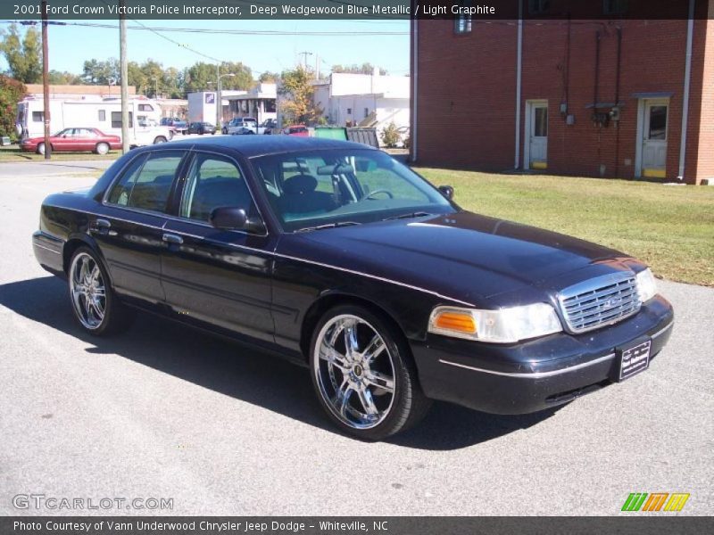 Deep Wedgewood Blue Metallic / Light Graphite 2001 Ford Crown Victoria Police Interceptor
