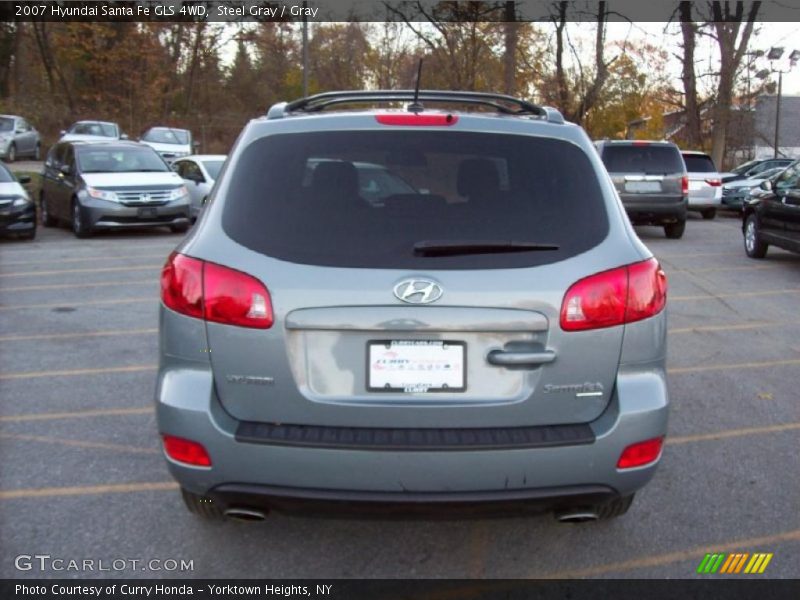 Steel Gray / Gray 2007 Hyundai Santa Fe GLS 4WD