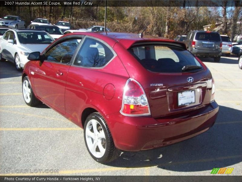 Wine Red / Gray 2007 Hyundai Accent SE Coupe