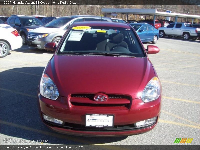 Wine Red / Gray 2007 Hyundai Accent SE Coupe