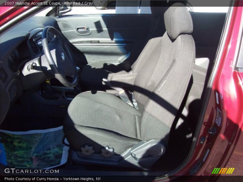Wine Red / Gray 2007 Hyundai Accent SE Coupe