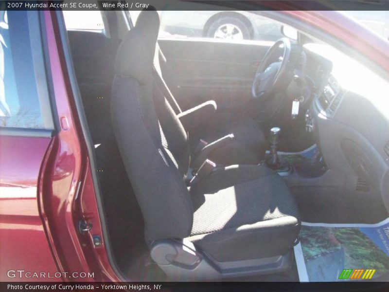 Wine Red / Gray 2007 Hyundai Accent SE Coupe