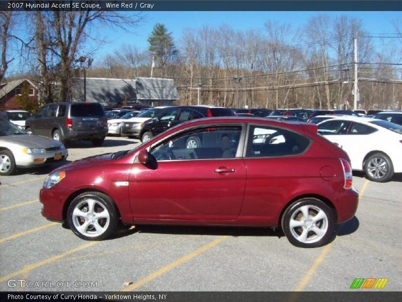 Wine Red / Gray 2007 Hyundai Accent SE Coupe