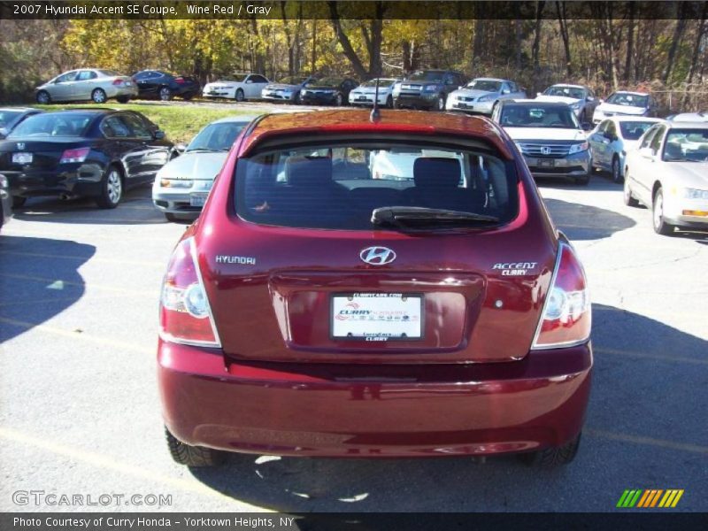 Wine Red / Gray 2007 Hyundai Accent SE Coupe