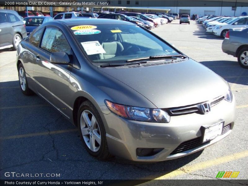 Galaxy Gray Metallic / Ivory 2008 Honda Civic EX Coupe