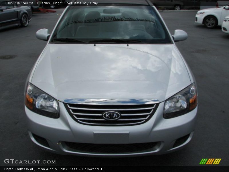Bright Silver Metallic / Gray 2009 Kia Spectra EX Sedan