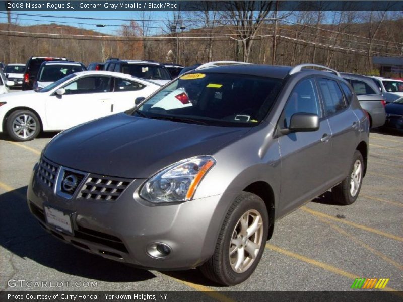 Gotham Gray Metallic / Black/Red 2008 Nissan Rogue SL