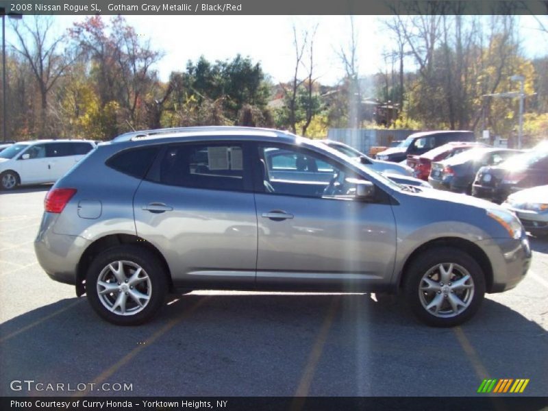 Gotham Gray Metallic / Black/Red 2008 Nissan Rogue SL