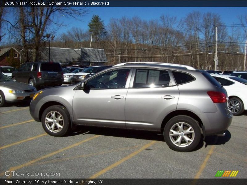 Gotham Gray Metallic / Black/Red 2008 Nissan Rogue SL