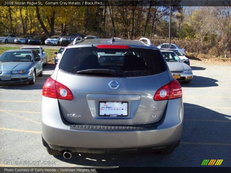 Gotham Gray Metallic / Black/Red 2008 Nissan Rogue SL
