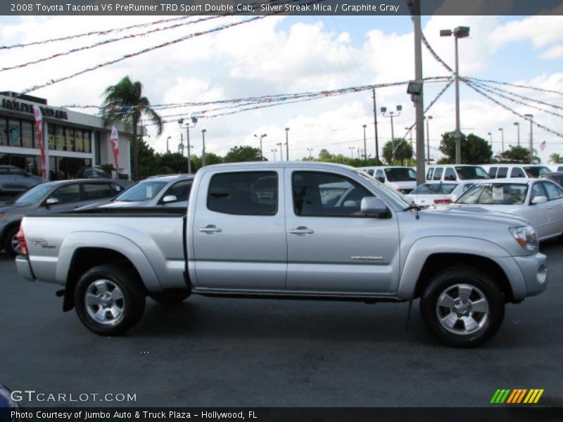 Silver Streak Mica / Graphite Gray 2008 Toyota Tacoma V6 PreRunner TRD Sport Double Cab