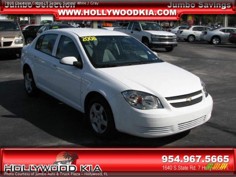 Summit White / Gray 2008 Chevrolet Cobalt LT Sedan