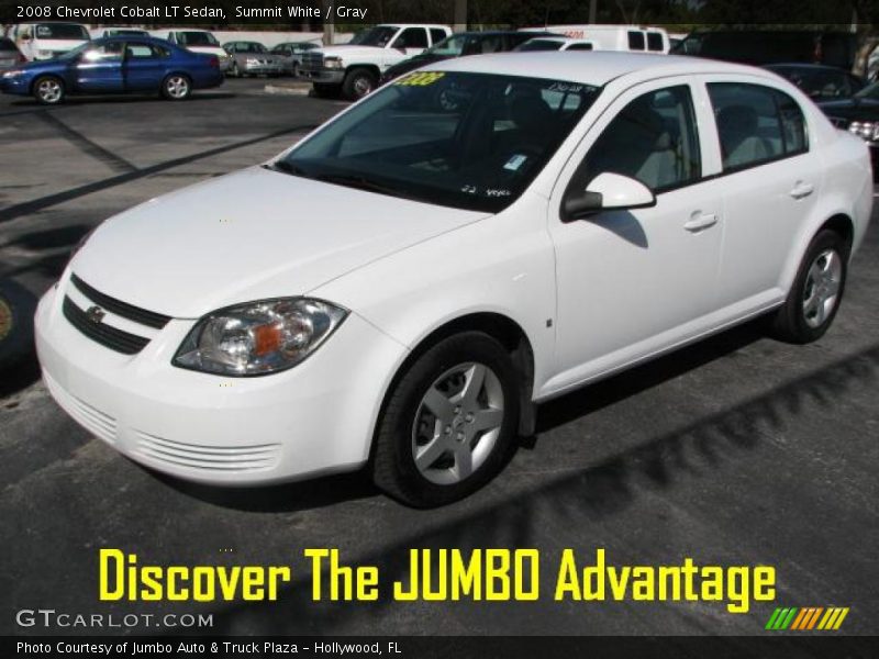Summit White / Gray 2008 Chevrolet Cobalt LT Sedan