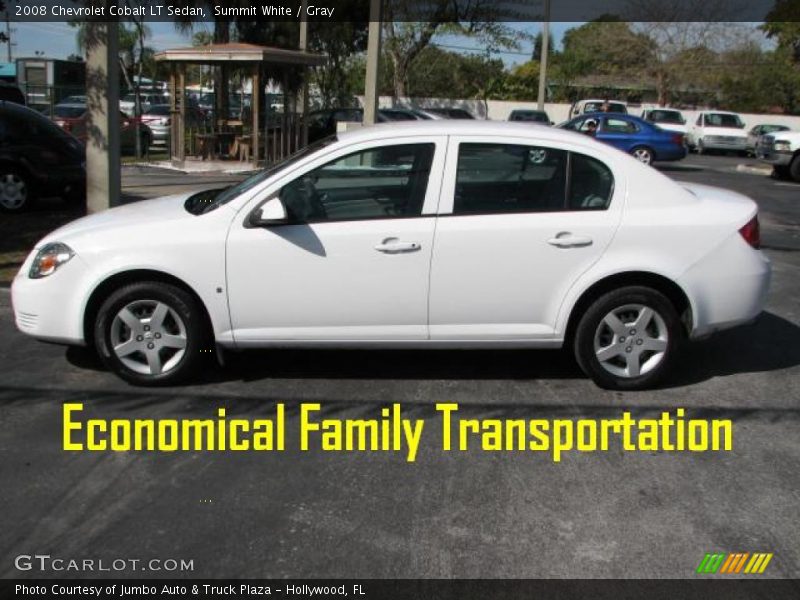 Summit White / Gray 2008 Chevrolet Cobalt LT Sedan