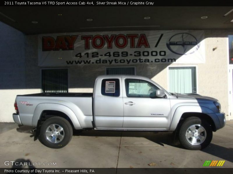 Silver Streak Mica / Graphite Gray 2011 Toyota Tacoma V6 TRD Sport Access Cab 4x4