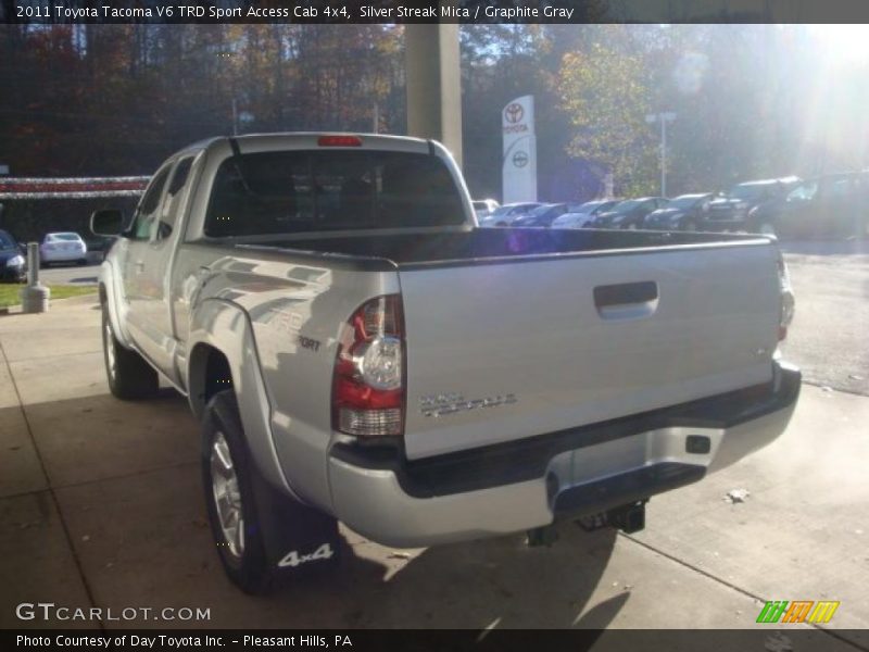 Silver Streak Mica / Graphite Gray 2011 Toyota Tacoma V6 TRD Sport Access Cab 4x4
