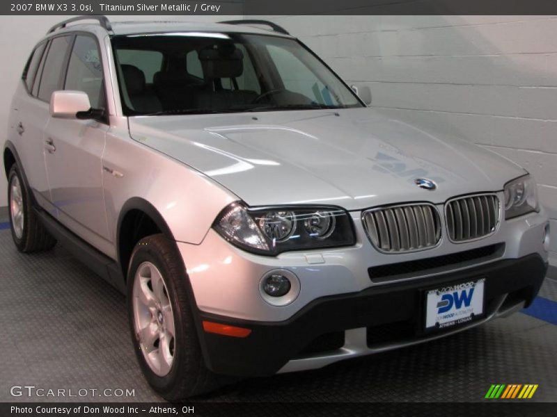 Titanium Silver Metallic / Grey 2007 BMW X3 3.0si