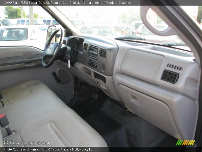Oxford White / Medium Graphite 1999 Ford F350 Super Duty XL Regular Cab Chassis