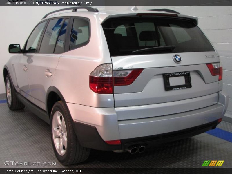 Titanium Silver Metallic / Grey 2007 BMW X3 3.0si