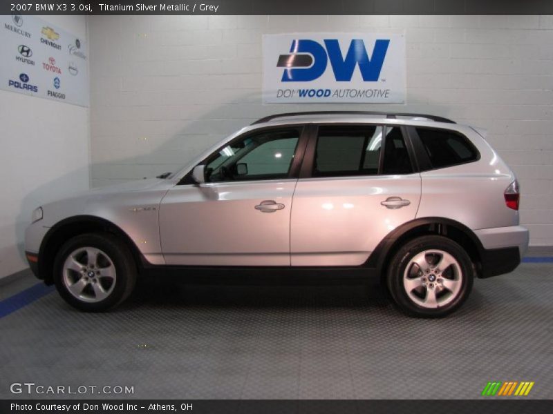 Titanium Silver Metallic / Grey 2007 BMW X3 3.0si