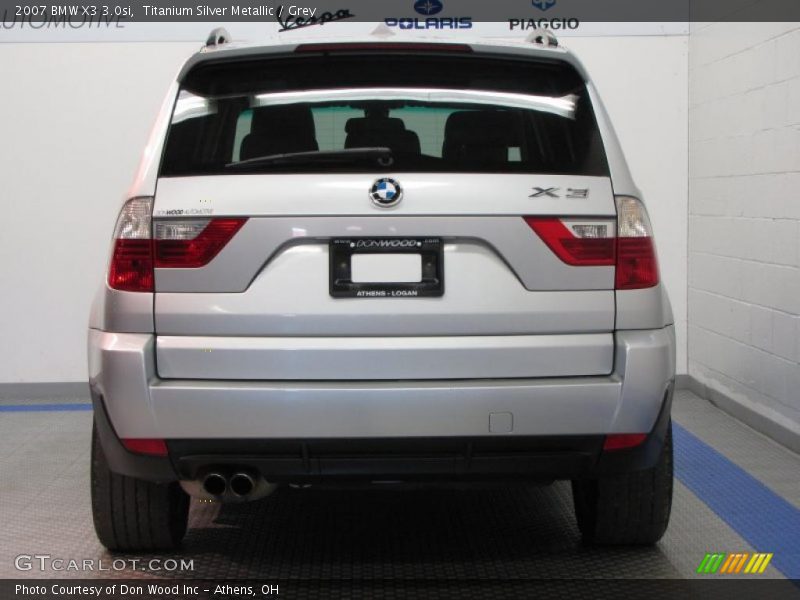 Titanium Silver Metallic / Grey 2007 BMW X3 3.0si