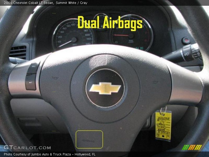 Summit White / Gray 2008 Chevrolet Cobalt LT Sedan