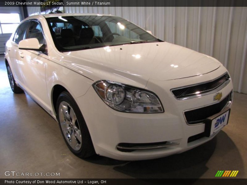 Summit White / Titanium 2009 Chevrolet Malibu LT Sedan