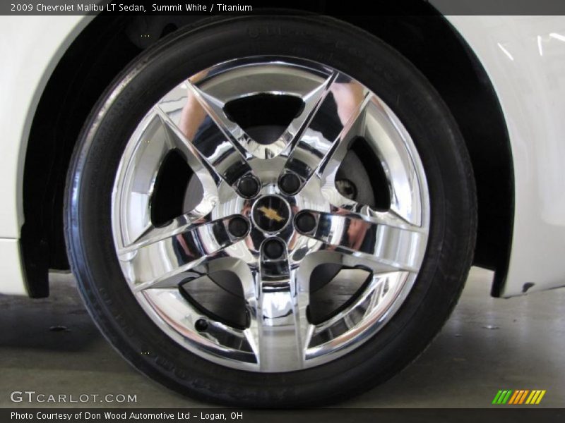 Summit White / Titanium 2009 Chevrolet Malibu LT Sedan