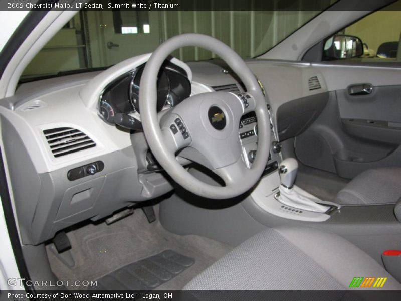 Summit White / Titanium 2009 Chevrolet Malibu LT Sedan